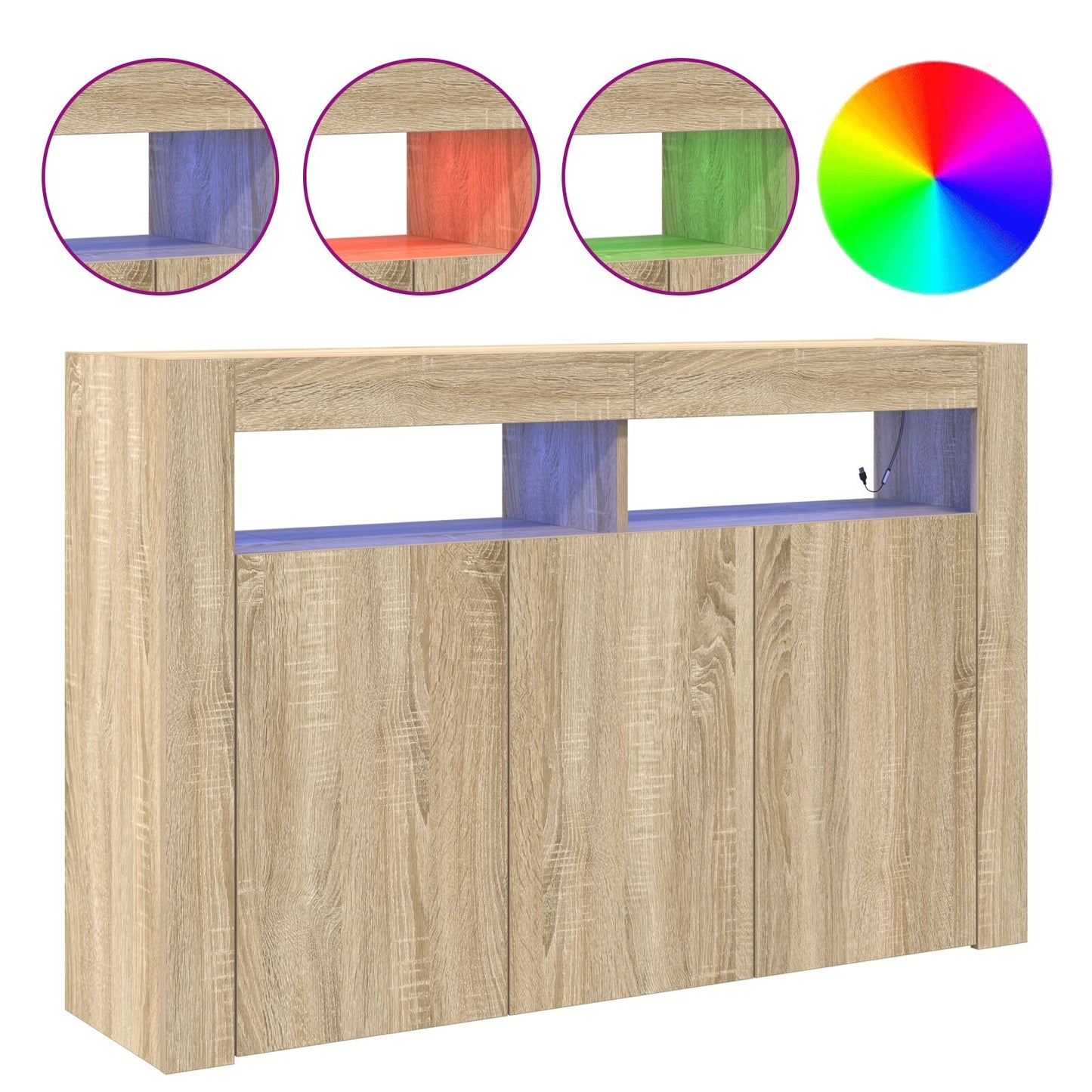 Dressoir Engineered Hout 116 X 30 X 75 Cm Dressoir Sonoma eiken