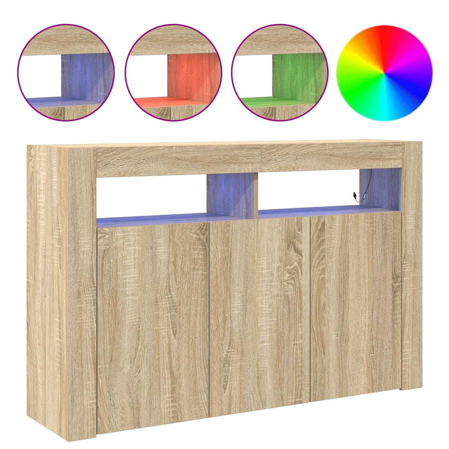 Dressoir Engineered Hout 116 X 30 X 75 Cm Dressoir Sonoma eiken