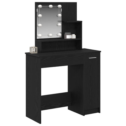 Led Kaptafel In Zwart Eiken - 86.5 X 35 X 136 Cm