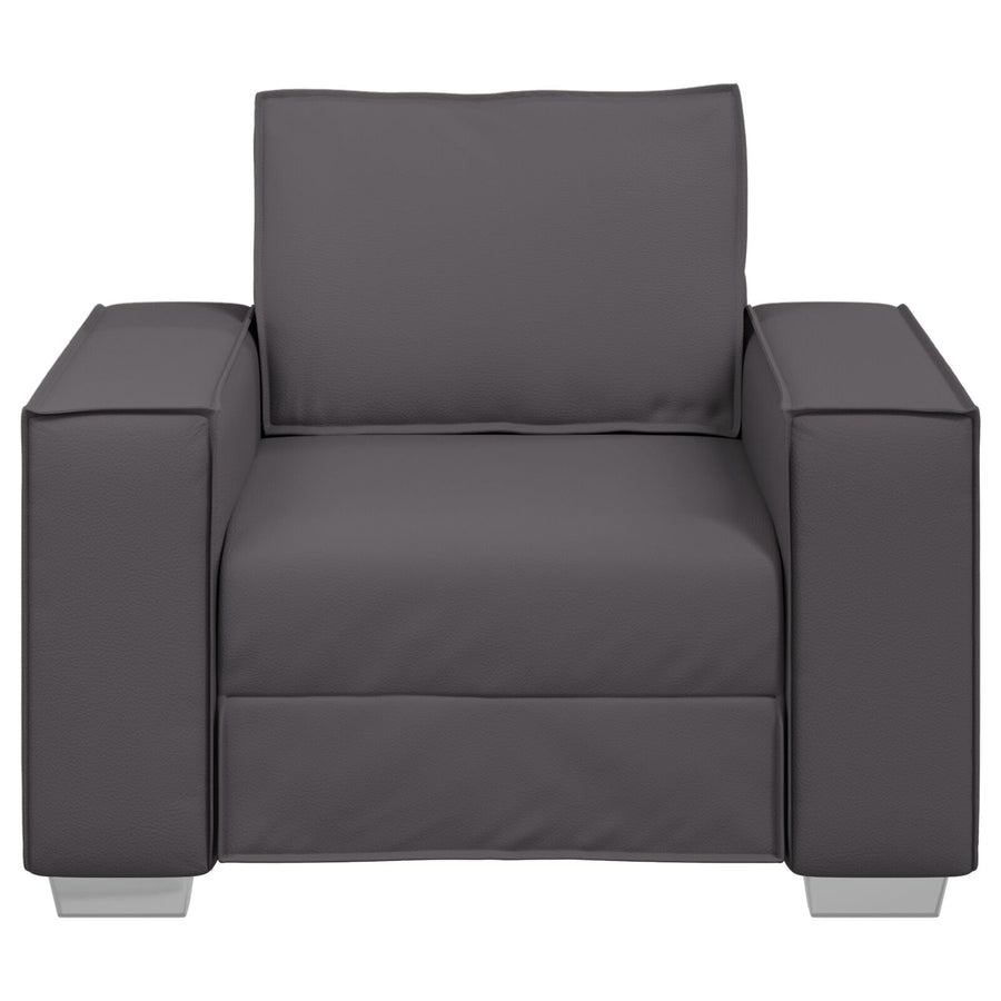 Fauteuil Kunstleder Grijs 59 cm