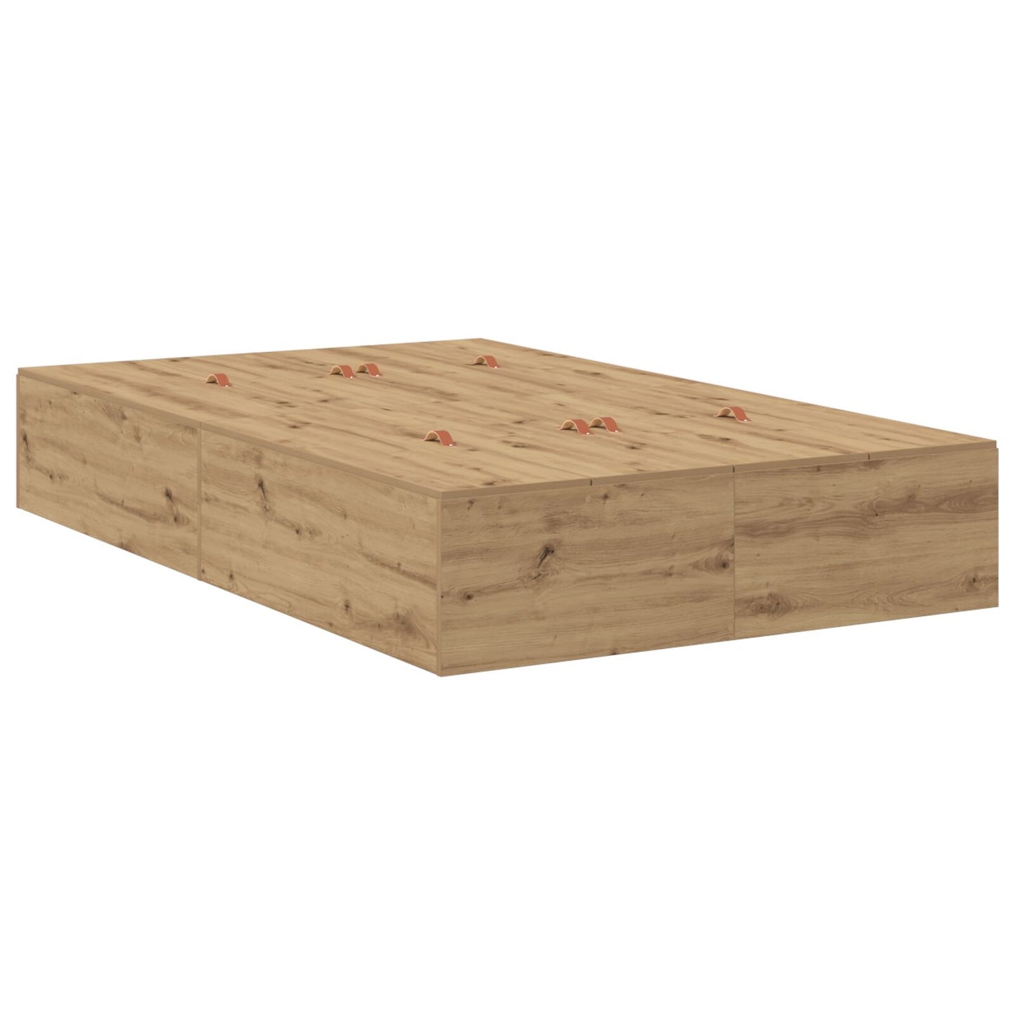 Opbergbedframe Artisan Eiken Massief Eiken 120 x 190 cm