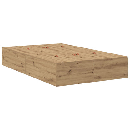 Opbergbedframe Artisan Eiken Massief Eiken 120 x 190 cm