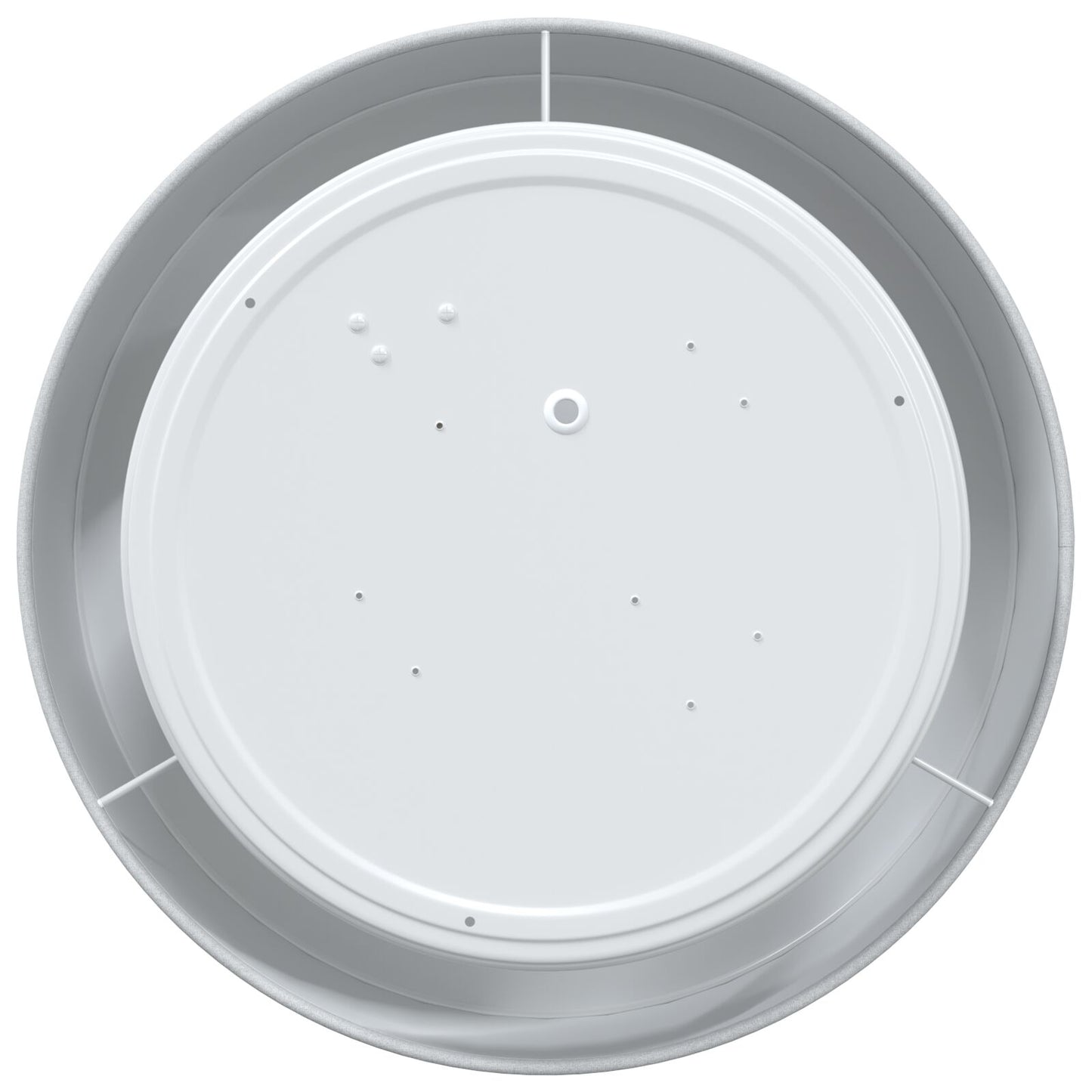 Plafondlampen Inbouw Ø 30 Cm Stof E27 Ø30 x 13.5 cm Grijs zonder sterrenlampenkap