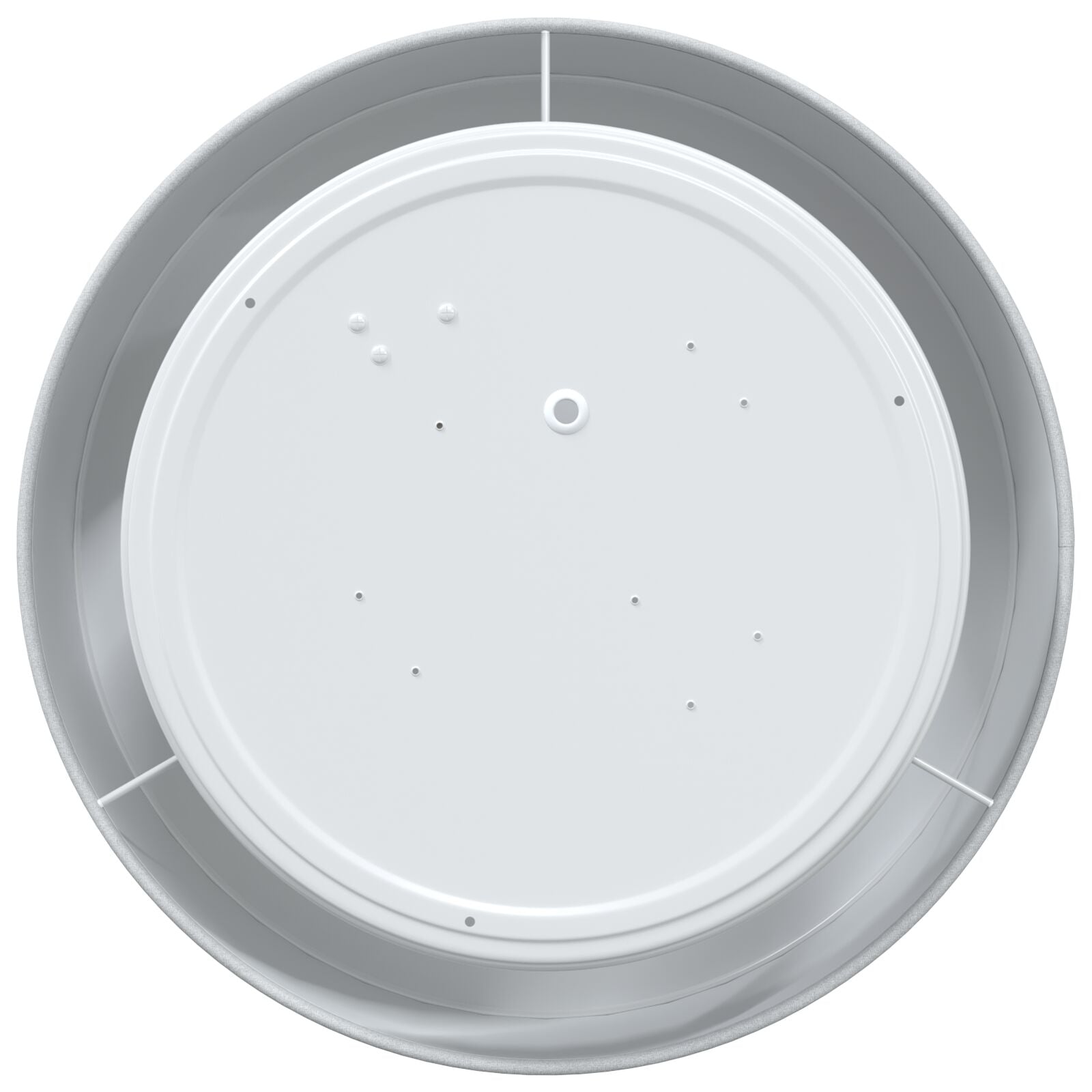 Plafondlampen Inbouw Ø 30 Cm Stof E27 Ø30 x 13.5 cm Grijs zonder sterrenlampenkap