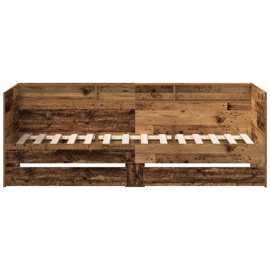 Dagbed Met Lade Bewerkt Hout Duurzaam Oude hout