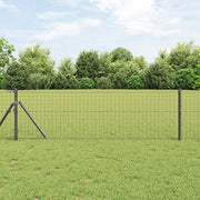 Afrasteringspaal 26 stuks grijs 80 cm metaal