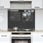 Keuken spatscherm 80x60 cm gehard glas donkergrijs