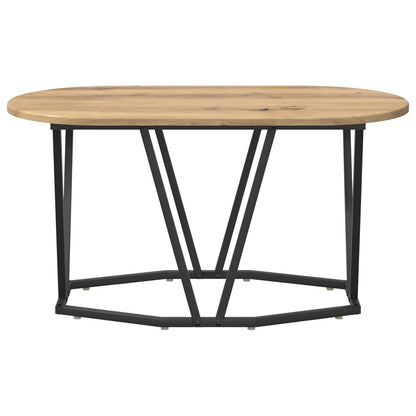 Salontafel Artisan In Eiken 80X40X40,5 Cm - Houten En Metalen Afwerking Artisan eiken