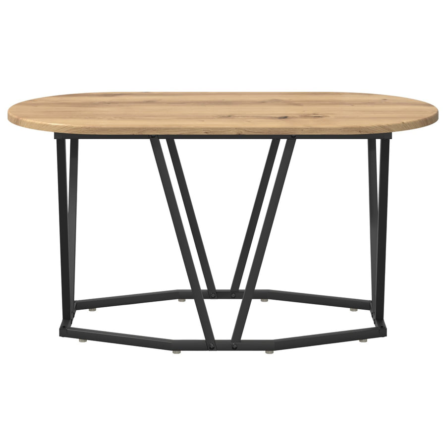 Salontafel Artisan In Eiken 80X40X40,5 Cm - Houten En Metalen Afwerking Artisan eiken