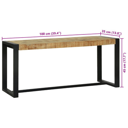 Bank Bruin Massief Mangohout 100 X 35 X 45 Cm Duurzaam