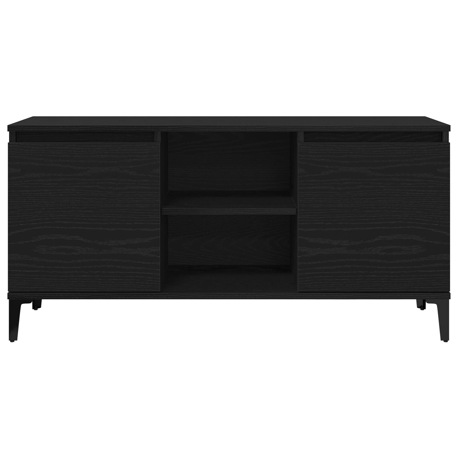 Tv-Kast Zwart Eiken 102X35X50 Cm Bewerkt Hout