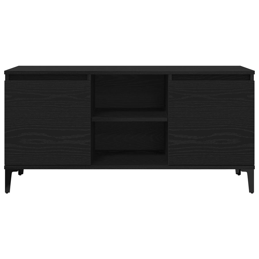 Tv-Kast Zwart Eiken 102X35X50 Cm Bewerkt Hout