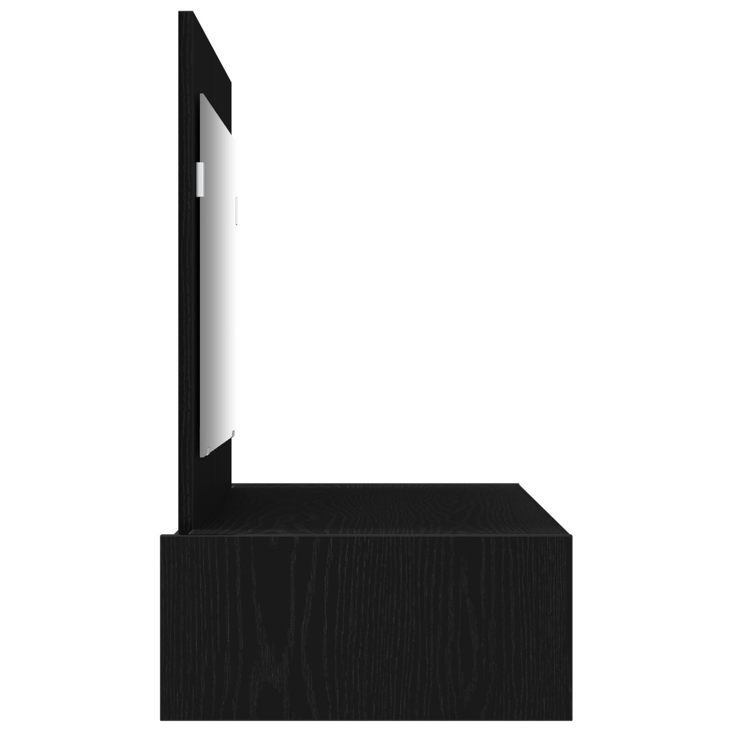 Wandgemonteerde Kaptafel In , 100 x 40 x 70 cm Zwart eiken zonder LED