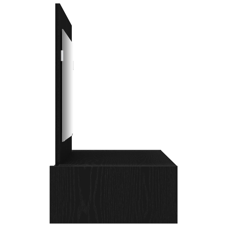 Wandgemonteerde Kaptafel In , 100 x 40 x 70 cm Zwart eiken zonder LED