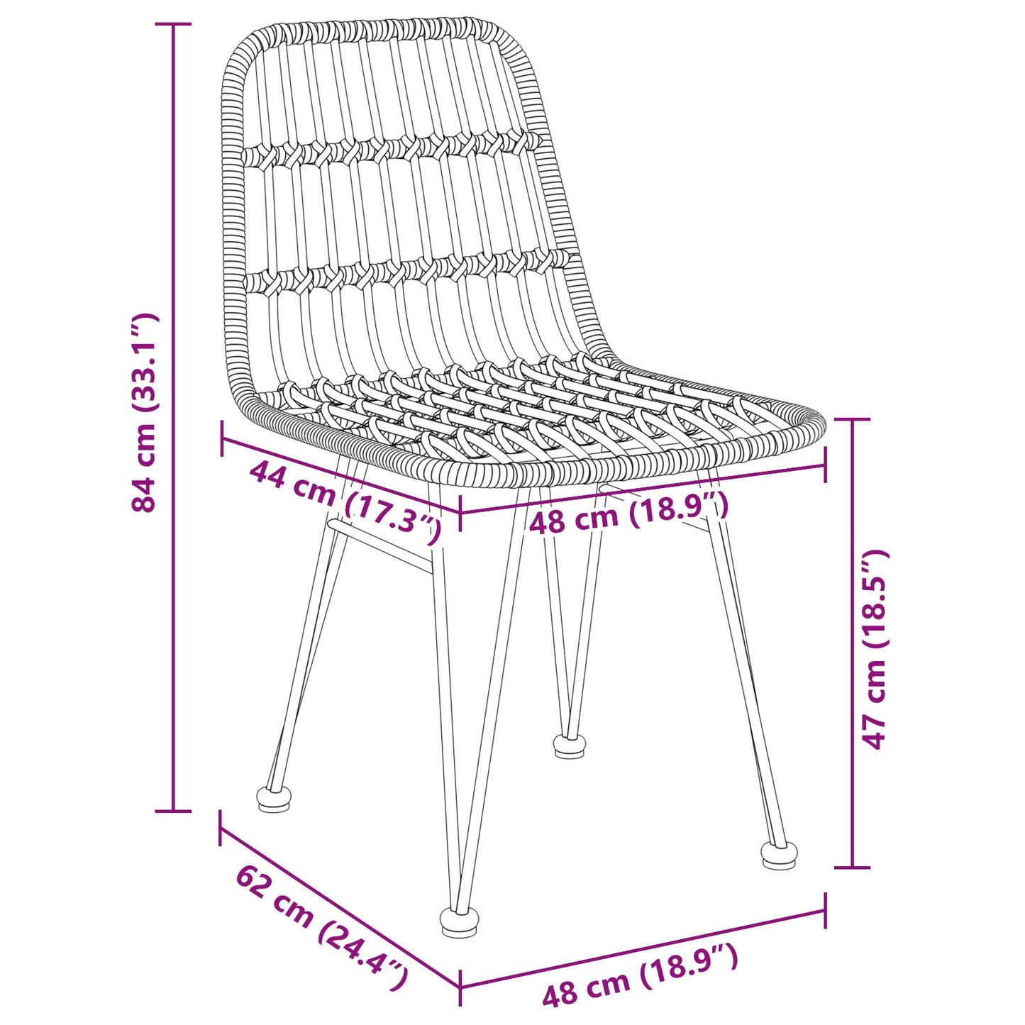 5-Delige Tuin Eetset Bruin Poly Rattan