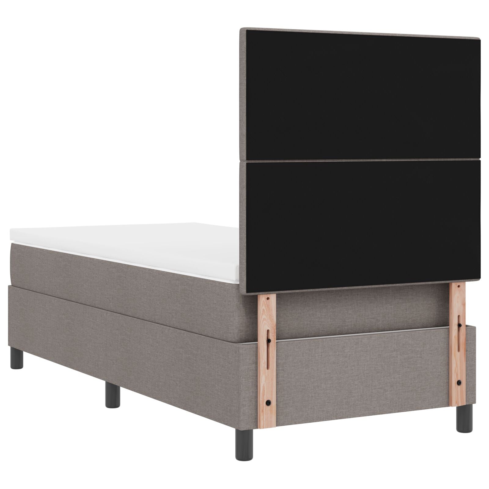 Boxspringbed Met Matras Stof Taupe 80 x 200 cm Button tufted