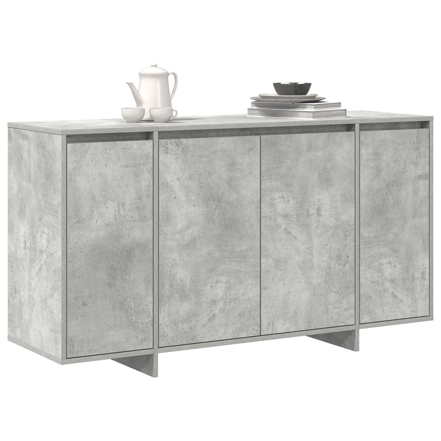 Beton Grijs Dressoir Beton Grijs Bewerkt Hout 135 X 41 X 75 Cm