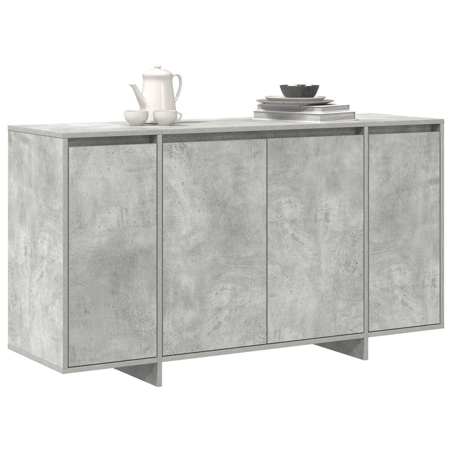 Beton Grijs Dressoir Beton Grijs Bewerkt Hout 135 X 41 X 75 Cm