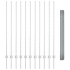 Draadhek 1.4x25 m met 22 U-palen zilver staal