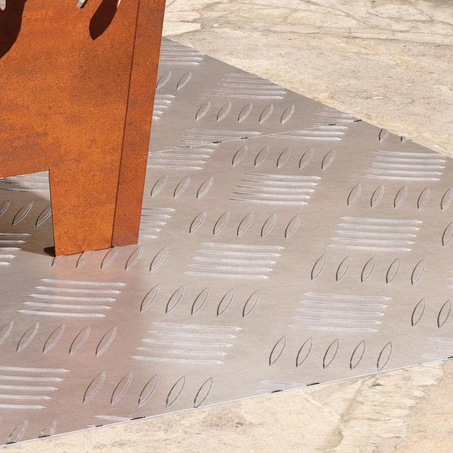Aluminium Ruitplaten 2 Stuks Antislip 80X40 Cm 80 x 40 x 0.3 cm Rechthoekig