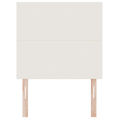 Hoofdbord Eenvoudig Ontwerp Corduroy Stof Crème 90 cm Hoog hoofdbord