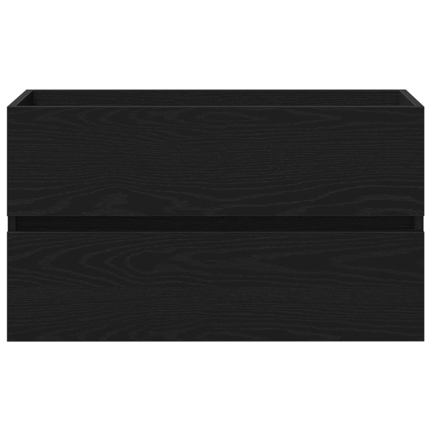 Wastafelkast Met Ingebouwde Wastafel Zwart Eiken Engineered Hout,  Wastafelkast Zwart Eiken 80X38.5X45 Cm Engineered Hout