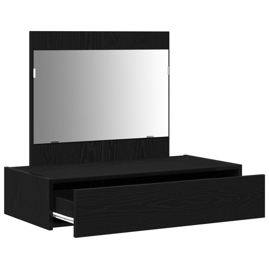 Wandkaptafel 83 x 40 x 70 cm Zwart eiken zonder LED