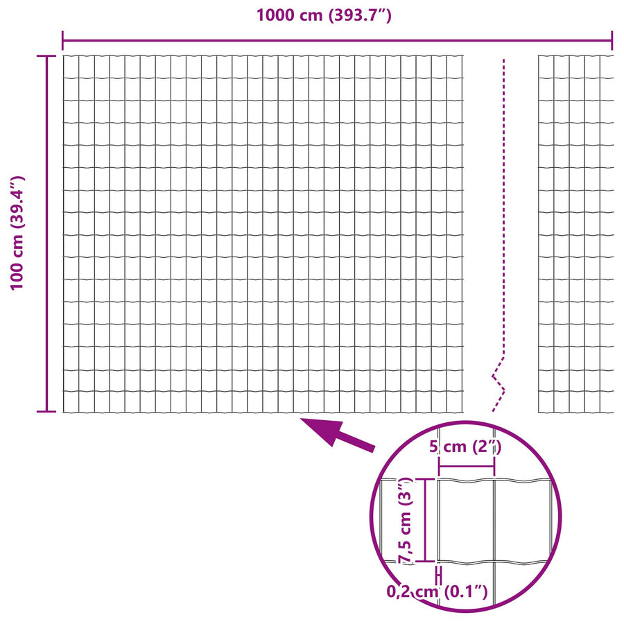 Euro Fence Met 5 U Palen Groen 1X10 M Staal