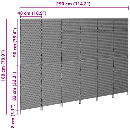 Scheidingswanden Hout Groot Opvouwbaar Kamer Scheiding 180 cm Beige 6 panelen