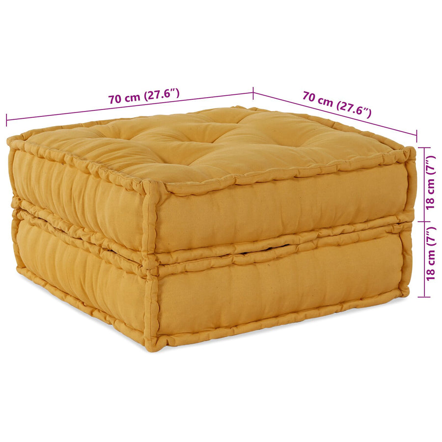 Modulaire Poefjes 2 Stuks Gele Stof Geel 70 x 70 x 36 cm 2x lounge