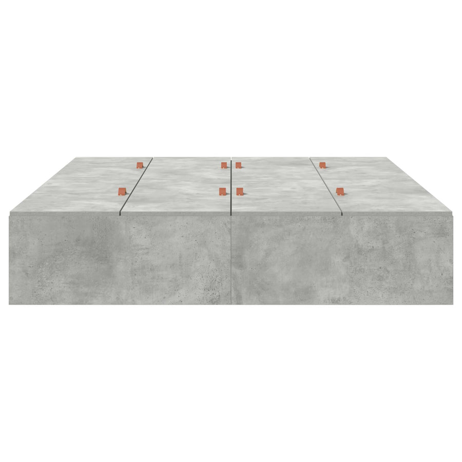 Opbergbedframe Betonnen Grijs 150 x 200 cm