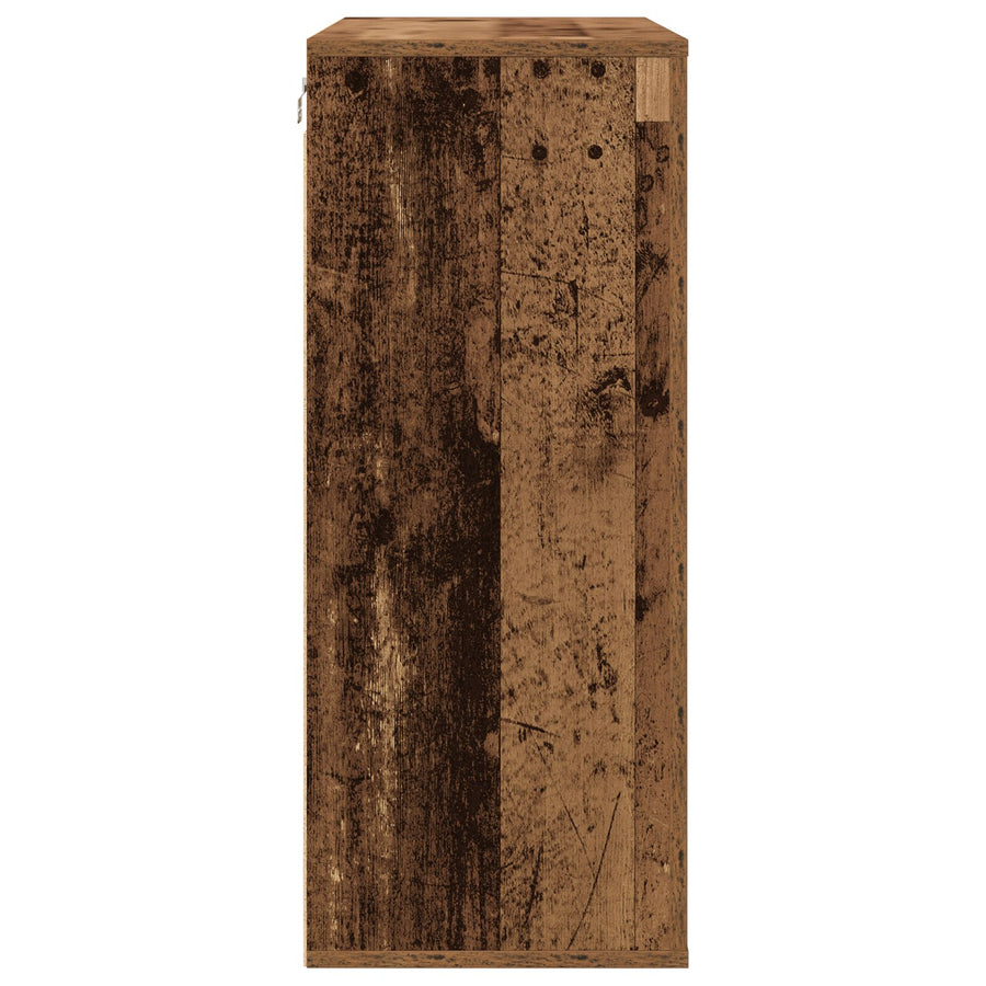 Wandkast 80X33X80 Cm Geengineerd Hout Oud hout