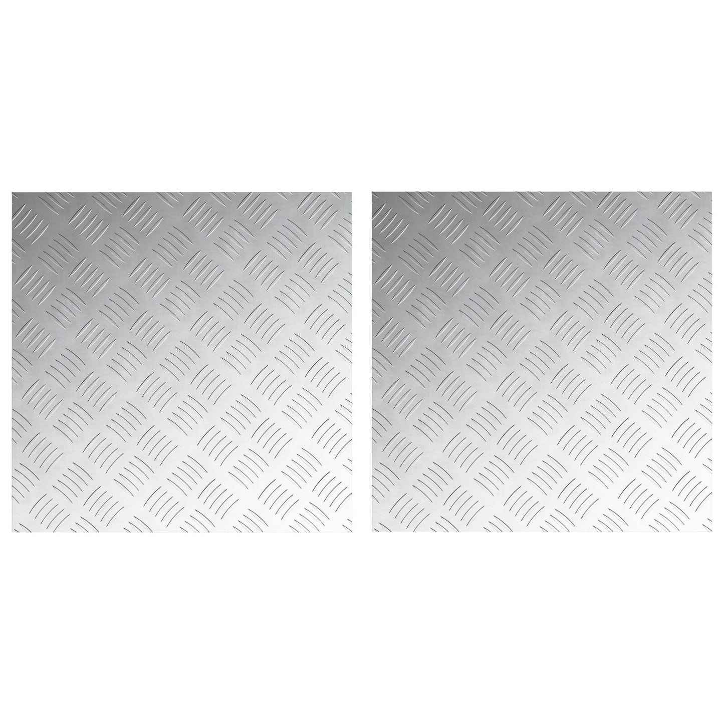Aluminium Checker Platen 2 St Antislip 50X50 Cm 50 x 50 x 0.3 cm Vierkant