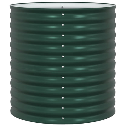 Tuin Verhoogd Bed Gegalvaniseerd Staal 80 x 80 x 81 cm Groen