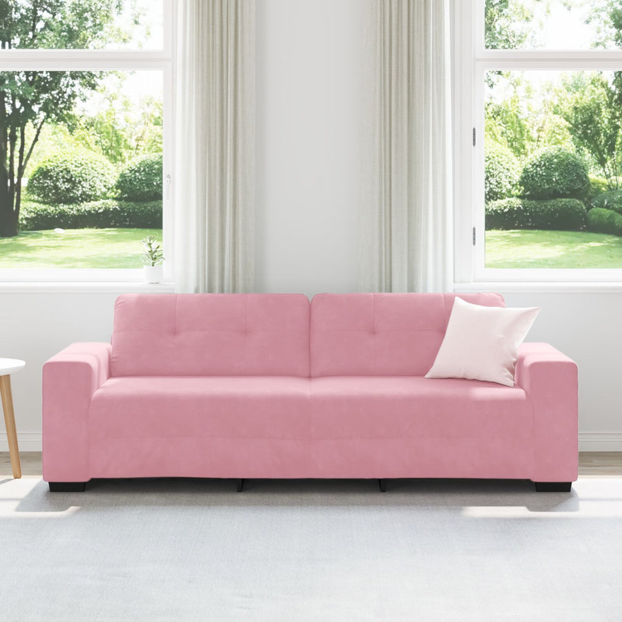 3-Zits Bank Fluweel Fluwelen Roze 180 cm