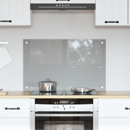 Keuken Achterwand 80X50X0,6 Cm Gehard Glas Lichtgrijs 80 x 50 cm