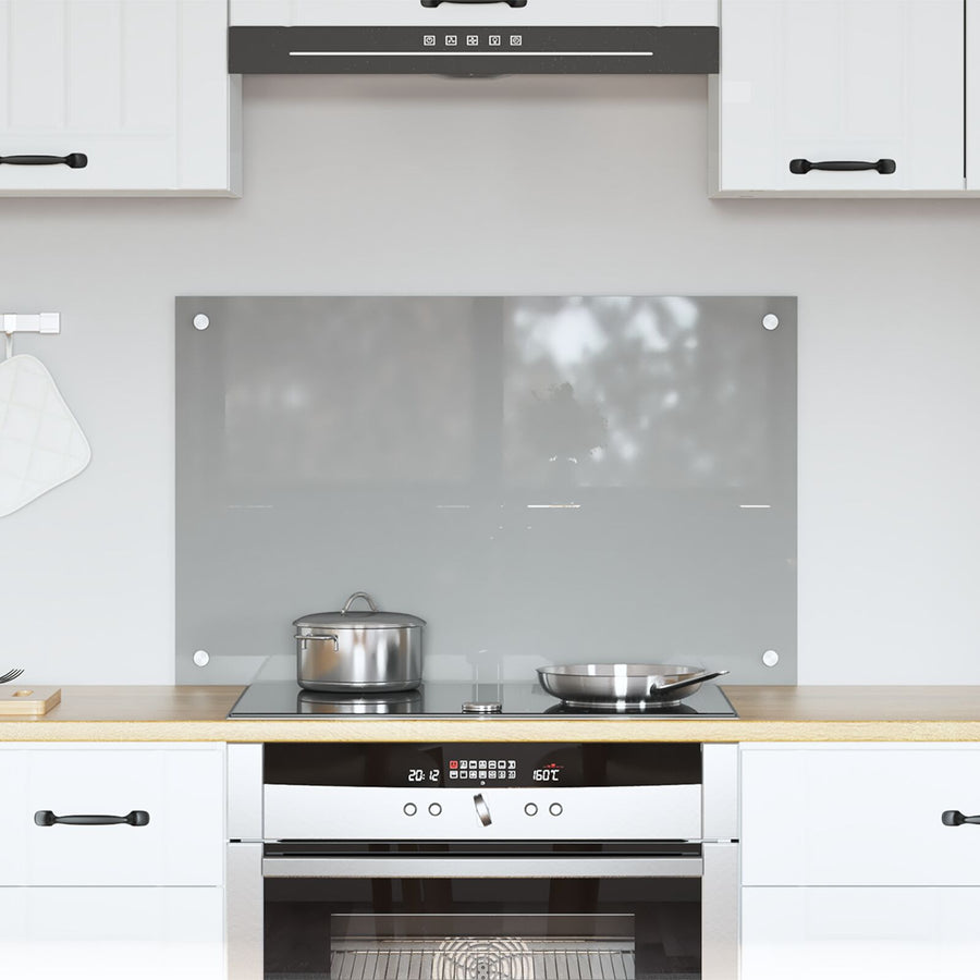 Keuken Achterwand 80X50X0,6 Cm Gehard Glas Lichtgrijs 80 x 50 cm