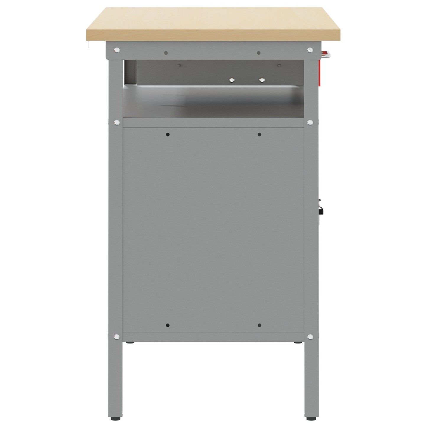 Werkbank Met Slotdeur 100X55X85 Cm Staal Rood en grijs
