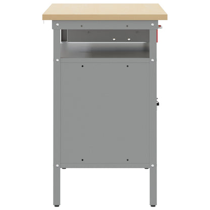 Werkbank Met Slotdeur 100X55X85 Cm Staal Rood en grijs