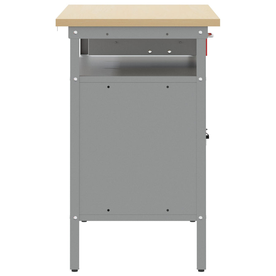 Werkbank Met Slotdeur 100X55X85 Cm Staal Rood en grijs