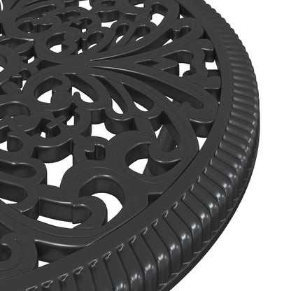 3-Delige Tuin Bistro Set Gietaluminium Zwart