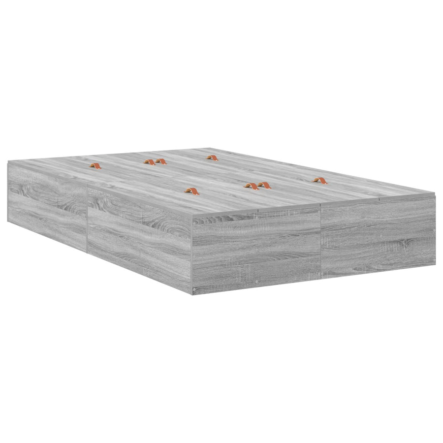 Opbergbedframe Grijs Sonoma 120 x 190 cm