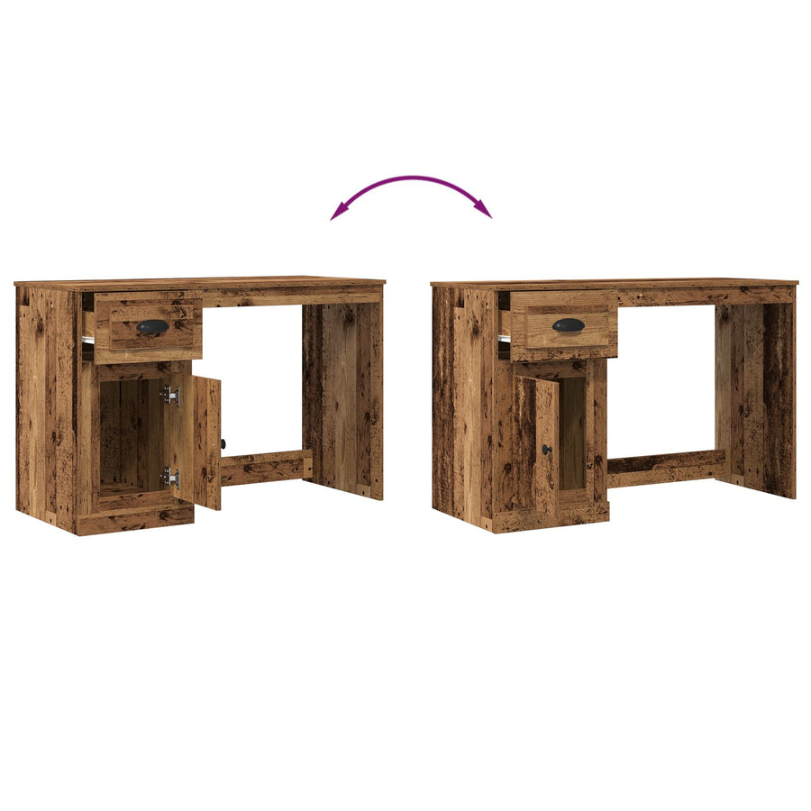 Bureau Met Opslag Oud Hout 50X115X75 Cm Gerecycled Hout Oude hout