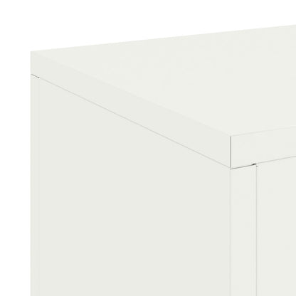Buiten Plantenstands Pilar 2 Stuks 24X24X35 Cm Staal Wit 2x (35 cm)