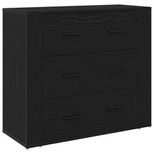 Dressoir Zwart Eiken 33X80X70 Cm Engineered Hout