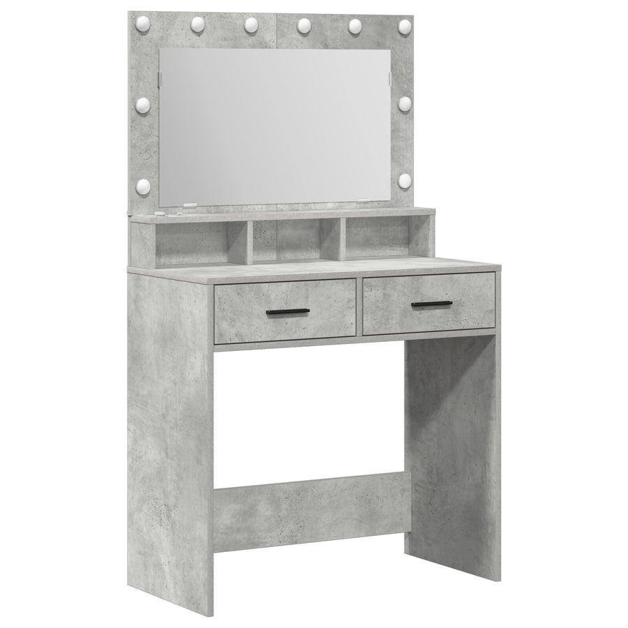 Kaptafel Met Led-Verlichting 79 x 41 x 135 cm Betonnen grijs