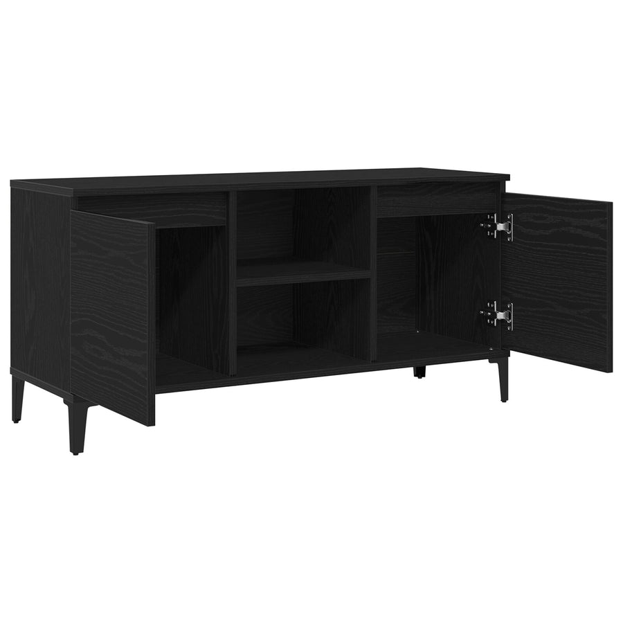 Tv-Kast Zwart Eiken 102X35X50 Cm Bewerkt Hout