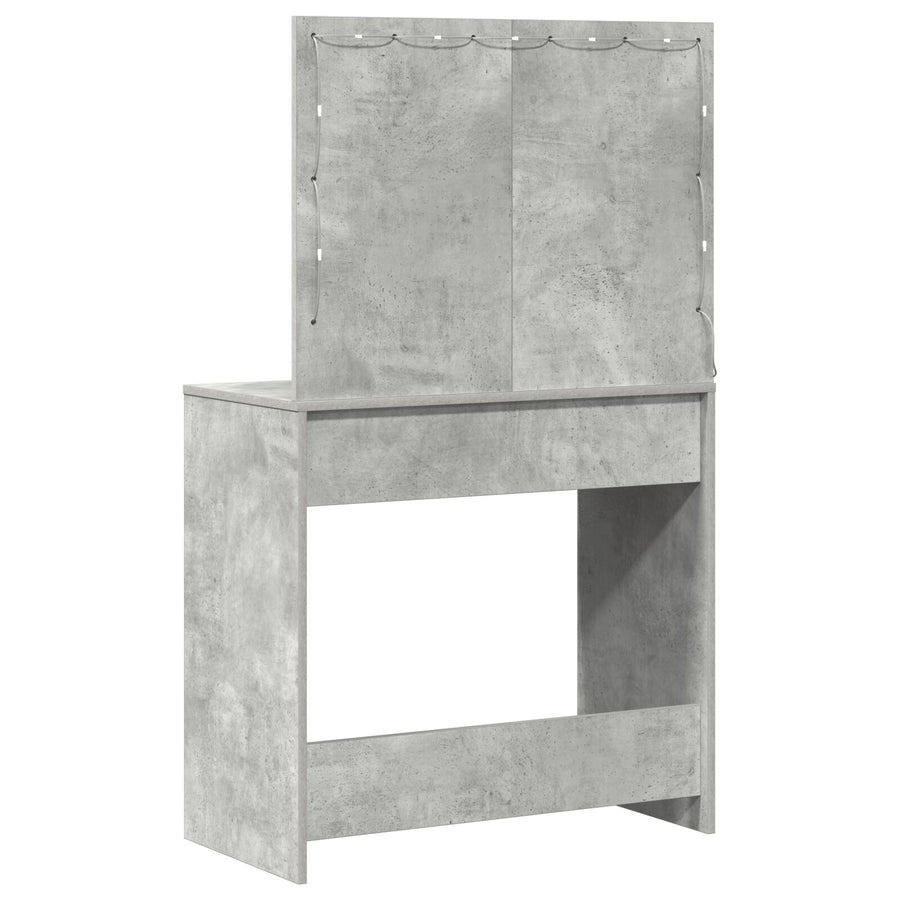 Kaptafel Met Led-Verlichting 78,5X41X135 Cm Beton grijs 78.5 x 41 x 135 cm