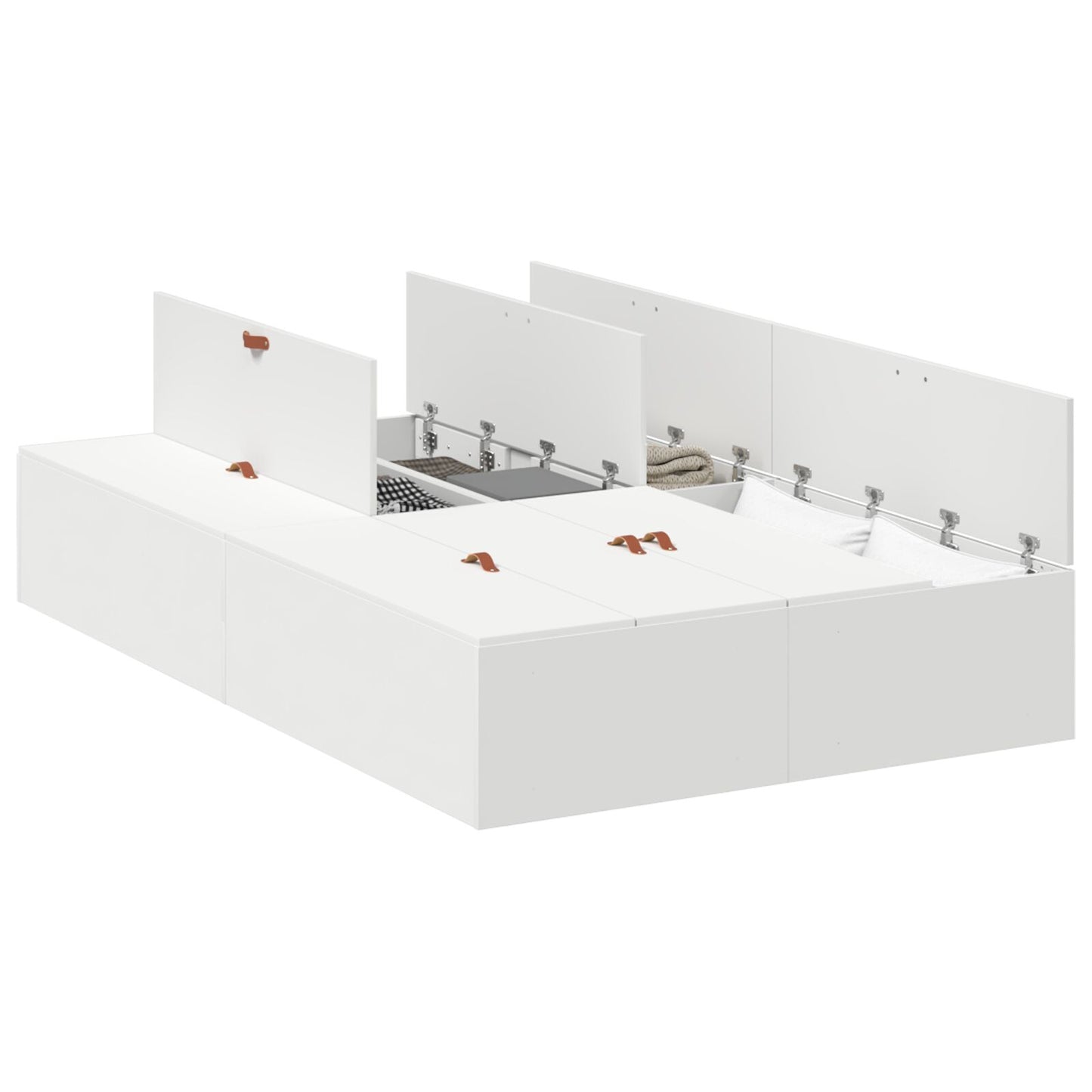 Opbergbedframe Wit 120 x 200 cm