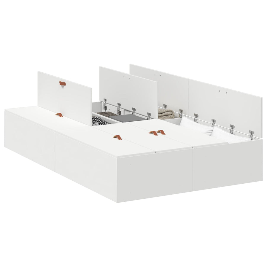 Opbergbedframe Wit 120 x 200 cm